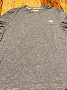 The North Face Women's Flex Short Sleeve Tee in Grey Heather large hiking